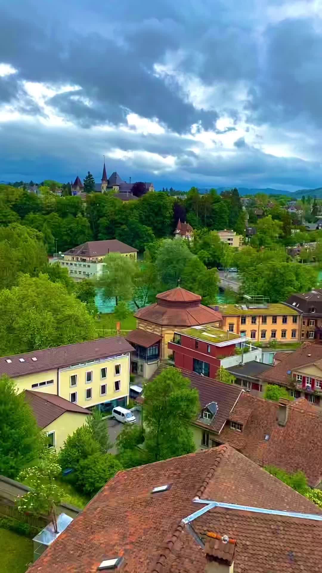 Stunning Bern & Aare River View from Swiss Parliament