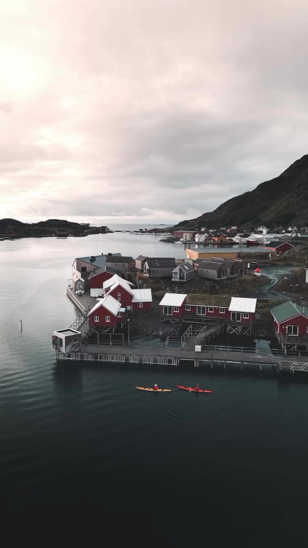 Kayaking in the Arctic at Hattvika Lodge, Lofoten