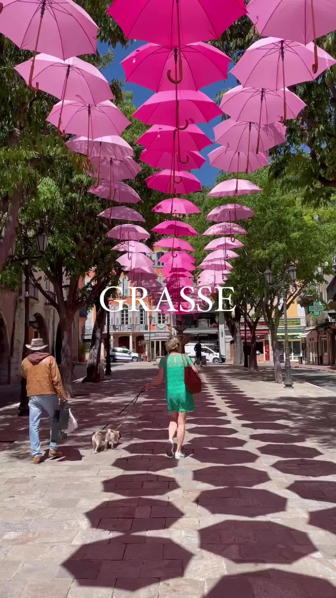Exploring the Pink Umbrella Streets of Grasse 🇫🇷✨