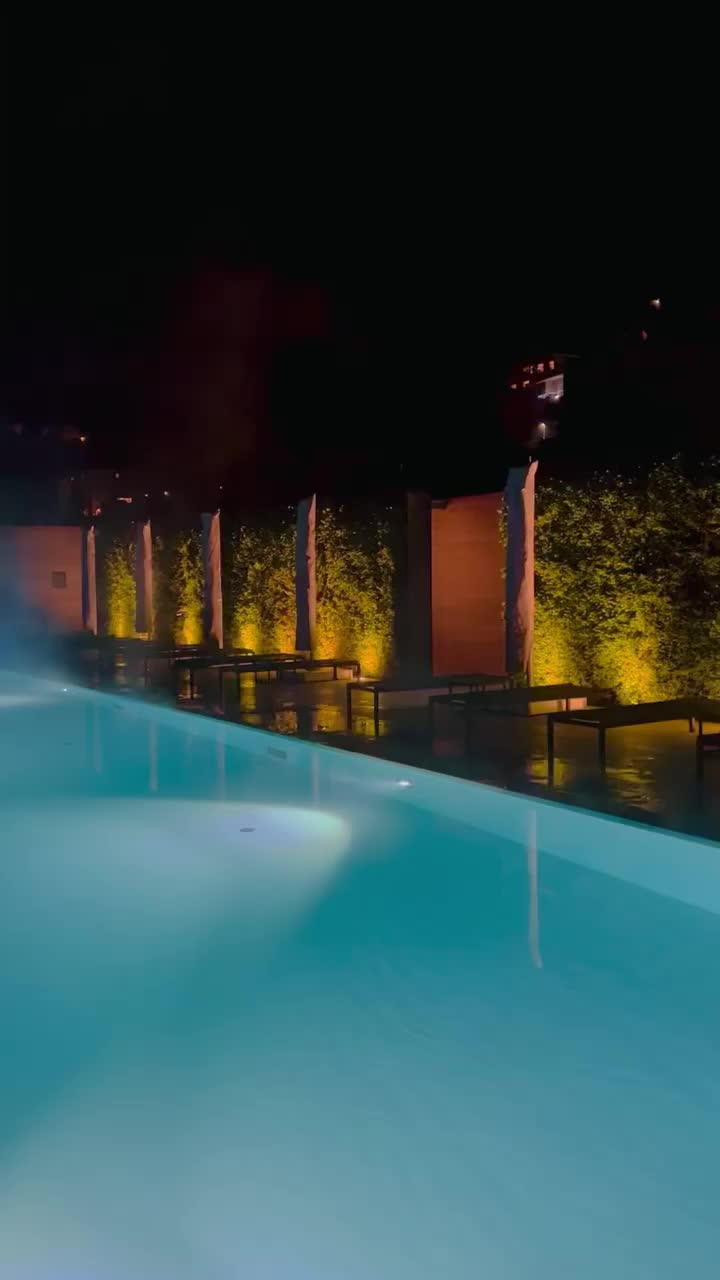 Relaxing Infinity Pool at Hilton Lake Como, Italy
