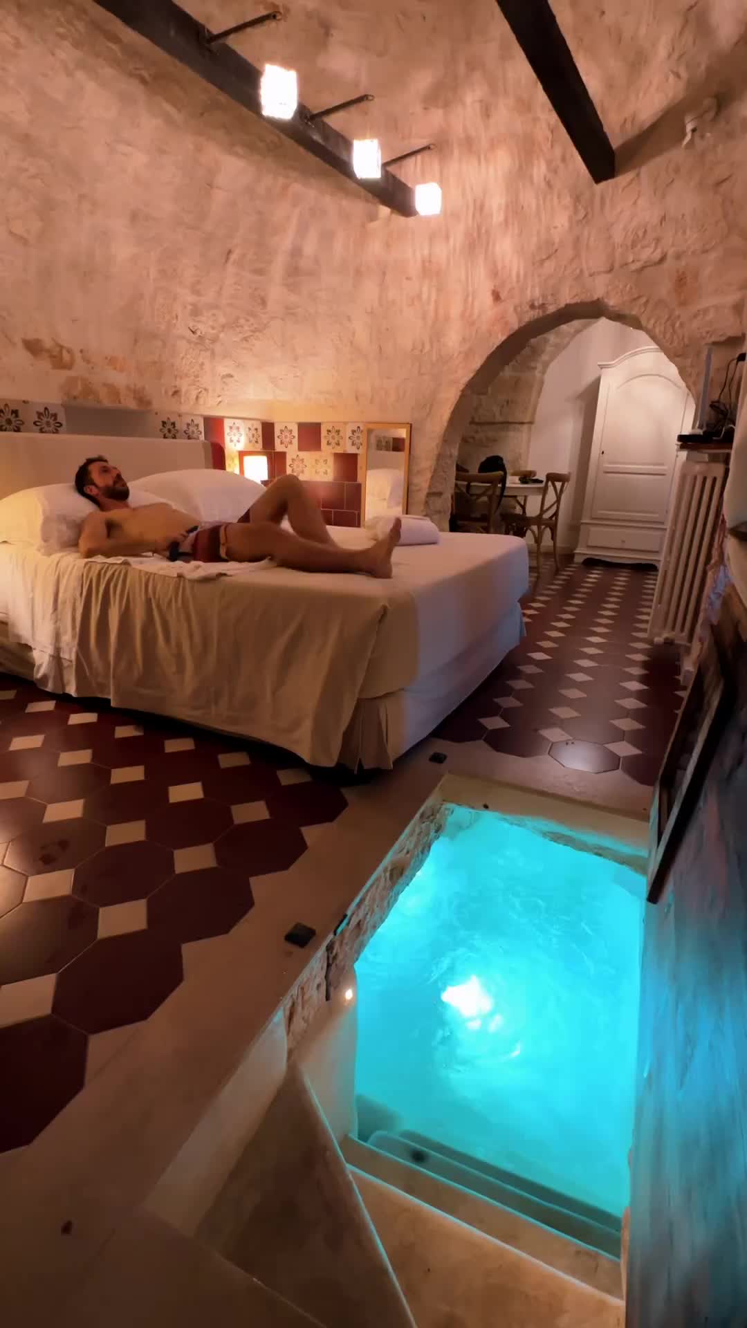 Relax in a 300-Year-Old Trullo's Underground Pool
